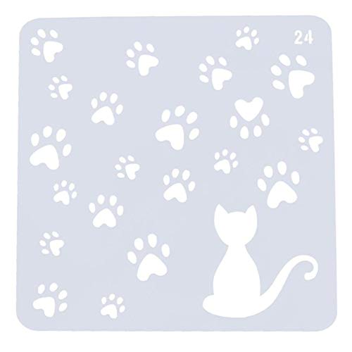 Lankater DIY Schablonen-Schablone, Katze Fußabdruck Stencils Vorlage Malerei Scrapbooking Embossing Stamping Album-fertigkeit-Geschenk Lankater DIY Schablonen-Schablone, Katze Fußabdruck Stencils Vorlage Malerei Scrapbooking Embossing Stamping Album-fertigkeit-Geschenk von Lankater