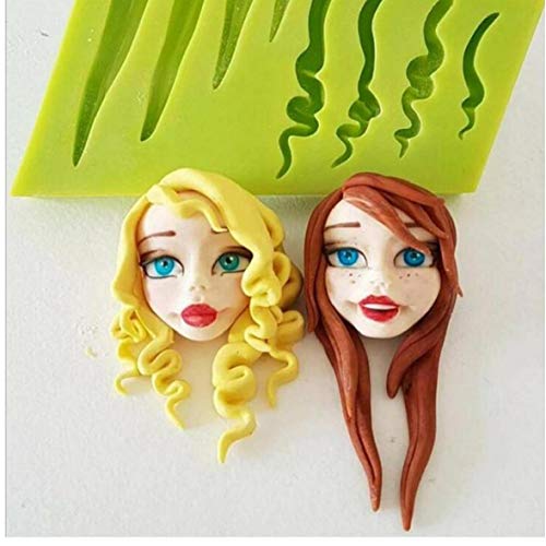 Lankater Karikatur-Mädchen-Haar-Silikon-Form-DIY Handgemachten Fondant-Kuchen-Dekor-Backen-Werkzeug Lankater Karikatur-Mädchen-Haar-Silikon-Form-DIY Handgemachten Fondant-Kuchen-Dekor-Backen-Werkzeug von Lankater