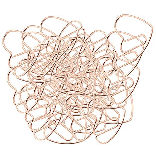 Lanko 100 Stück Liebesherzen in Form von kleinen Büroklammern, für Schule, Büro, Haus, Büroklammern, aus Metall, roségoldfarben Lanko 100 Stück Liebesherzen in Form von kleinen Büroklammern, für Schule, Büro, Haus, Büroklammern, aus Metall, roségoldfarben von Lanko