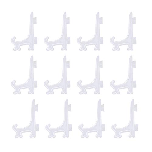 Lanko 12 Stück 7,6 cm (3 Zoll) Kunststoff-Staffeleien oder Plattenhalter (transparent) von Lanko