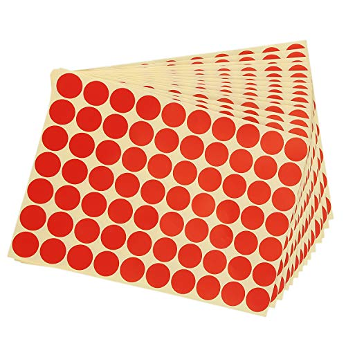 Lanko 19 mm, runde Kreise, Code, selbstklebend, selbstklebend, Rot von Lanko