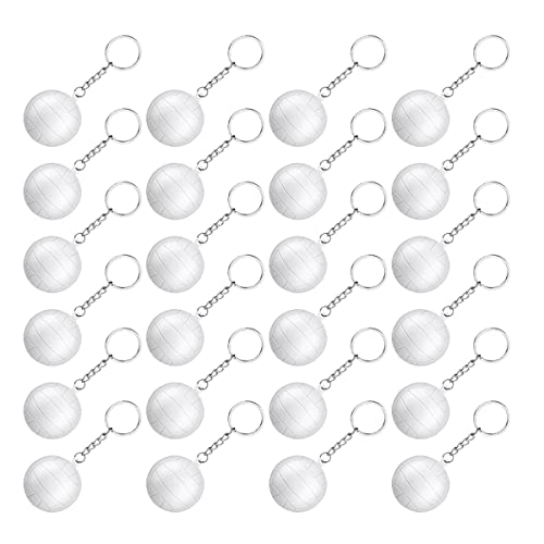 Lanko 24 weiße Ball-Schlüsselanhänger, Mini-Schlüsselanhänger, Anti-Stress-Ball, Schlüsselanhänger, Sportball, Schulausgleich Lanko 24 weiße Ball-Schlüsselanhänger, Mini-Schlüsselanhänger, Anti-Stress-Ball, Schlüsselanhänger, Sportball, Schulausgleich von Lanko