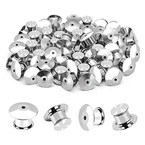 Lanko 60 Stück Verriegelungsstift-Halterung aus Metall, Verschluss für Stift-Verriegelung, für Emaille-Stifte Lanko 60 Stück Verriegelungsstift-Halterung aus Metall, Verschluss für Stift-Verriegelung, für Emaille-Stifte von Lanko