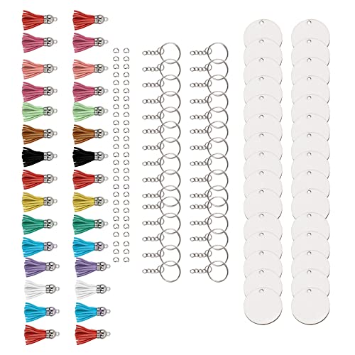 Lanko Sublimationsdruck-Rohlinge, Schlüsselanhänger, Ornament-Set für Handwerk, Schmuckherstellung, 150 Stück von Lanko
