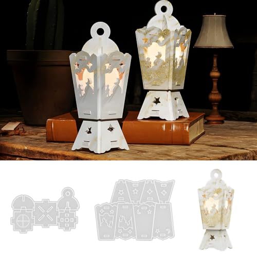 Silikonform Weihnachten Laterne, Silikonformen Gießformen Weihnachten Kerzenhalter Gips Zum Gießen, Wiederverwendbares Bastelzubehör für Harzgips, Heimdekoration, Feiertagsparty von Lanmijia
