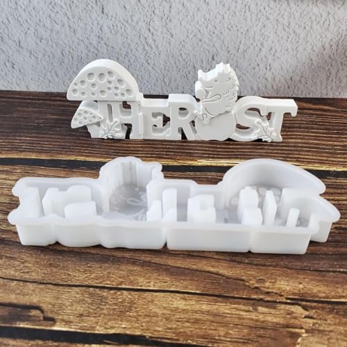 Silikonformen Gießformen Herbst, Silikonform Buchstaben mit Igel Pilz, SilikonformHerbst Kürbis Igel Gipsform, 3D Gießform, Kerzenformen Silikon für Weihnachten Halloween Ostern Silikonformen Gießformen Herbst, Silikonform Buchstaben mit Igel Pilz, SilikonformHerbst Kürbis Igel Gipsform, 3D Gießform, Kerzenformen Silikon für Weihnachten Halloween Ostern von Lanmijia
