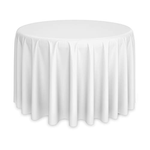 Lann's Linens - 335,3 cm runde Premium-Tischdecke für Hochzeit/Bankett/Restaurant – Polyester-Tischdecke – Weiß Lann's Linens - 335,3 cm runde Premium-Tischdecke für Hochzeit/Bankett/Restaurant – Polyester-Tischdecke – Weiß von Lann's Linens