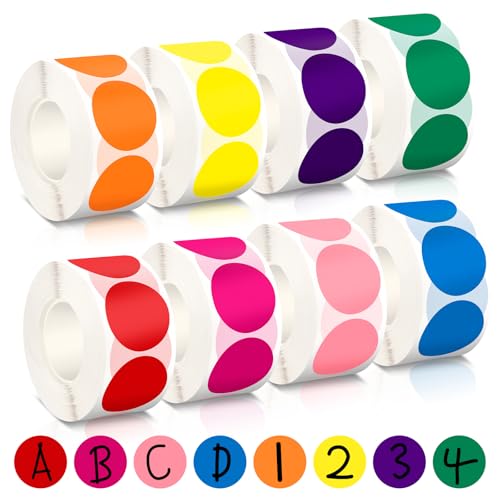 Lanovuto 4000 Stück Klebepunkte Bunt, 25 mm Punkte Aufkleber Rund 8 Farben, Glue Dots, Markierungspunkte für DIY, Büro, Kalende Lanovuto 4000 Stück Klebepunkte Bunt, 25 mm Punkte Aufkleber Rund 8 Farben, Glue Dots, Markierungspunkte für DIY, Büro, Kalende von Lanovuto