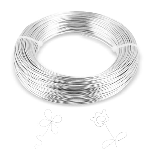 Lanovuto Basteldraht,1 mm x 50 m Draht zum Basteln, Weicher Aluminiumdraht, Schmuckdraht, Silberdraht, Aludraht für Schmuck Lanovuto Basteldraht,1 mm x 50 m Draht zum Basteln, Weicher Aluminiumdraht, Schmuckdraht, Silberdraht, Aludraht für Schmuck von Lanovuto