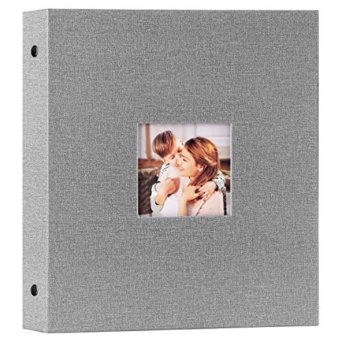 Lanpn Fotoalbum, 13 x 18 cm, Leinen-Einsteckalbum, für 33 x 45 cm Bilder (200 Taschen/1 Stück, grau) von Lanpn