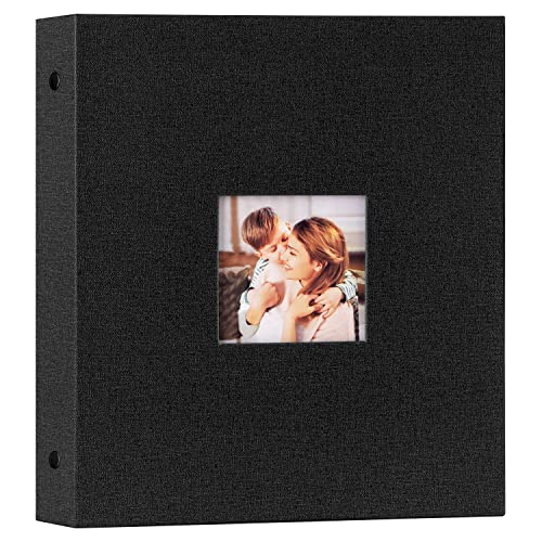 Lanpn Fotoalbum, 13 x 18 cm, Leinen-Einsteckalbum, für 33 x 45 cm Bilder (200 Taschen/1 Stück, schwarz) von Lanpn
