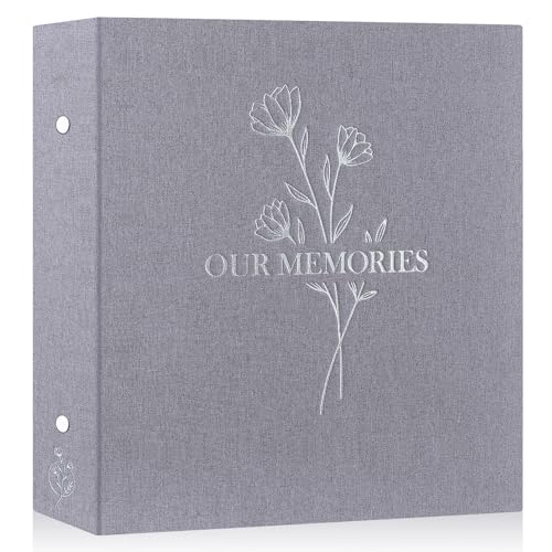 Lanpn Fotoalbum 10x15 1000, Extra Großes XXL Leinen OUR MEMORIES Einstecken Einsteckalbum für Hoch und Querformat Fotos Bilder Grau Lanpn Fotoalbum 10x15 1000, Extra Großes XXL Leinen OUR MEMORIES Einstecken Einsteckalbum für Hoch und Querformat Fotos Bilder Grau von Lanpn