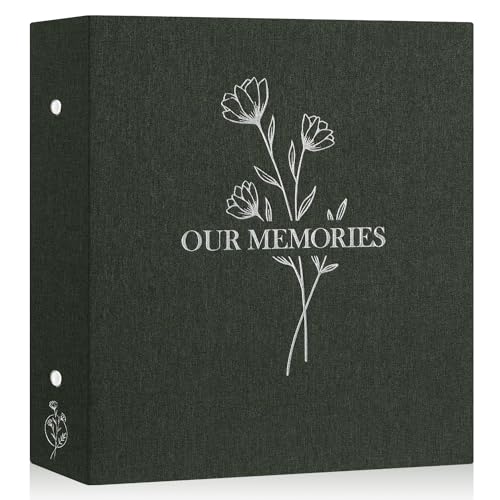 Lanpn Fotoalbum 10x15 1000, Extra Großes XXL Leinen OUR MEMORIES Einstecken Einsteckalbum für Hoch und Querformat Fotos Bilder Grün Lanpn Fotoalbum 10x15 1000, Extra Großes XXL Leinen OUR MEMORIES Einstecken Einsteckalbum für Hoch und Querformat Fotos Bilder Grün von Lanpn