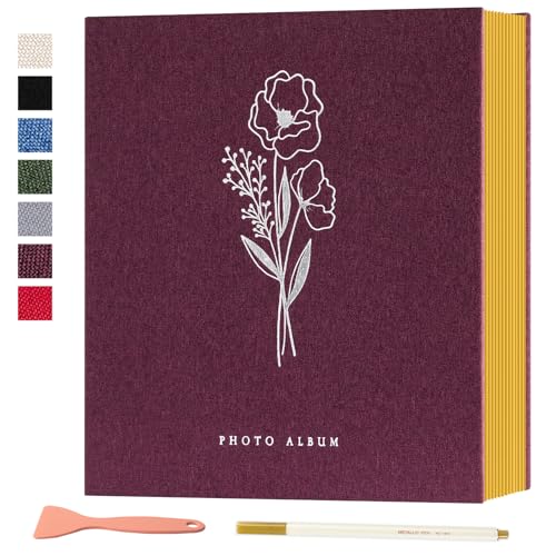 Lanpn Fotoalbum Selbstklebend Einkleben Scrapbook, Leinen Groß Weiße Seiten Fotobuch zum Selbstgestalten mit Aufkleber & Metallischer Stift 10x15 13x18 A4 A5 Bilder (Große,40 Blatt/80 Seiten,Lila) Lanpn Fotoalbum Selbstklebend Einkleben Scrapbook, Leinen Groß Weiße Seiten Fotobuch zum Selbstgestalten mit Aufkleber & Metallischer Stift 10x15 13x18 A4 A5 Bilder (Große,40 Blatt/80 Seiten,Lila) von Lanpn