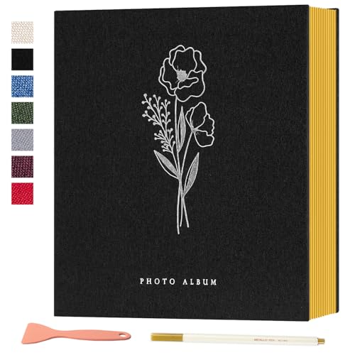 Lanpn Fotoalbum Selbstklebend Einkleben Scrapbook, Leinen Groß Weiße Seiten Fotobuch zum Selbstgestalten mit Aufkleber & Metallischer Stift 10x15 13x18 A4 A5 Bilder (Große,40 Blatt/80 Seiten,Schwarz) Lanpn Fotoalbum Selbstklebend Einkleben Scrapbook, Leinen Groß Weiße Seiten Fotobuch zum Selbstgestalten mit Aufkleber & Metallischer Stift 10x15 13x18 A4 A5 Bilder (Große,40 Blatt/80 Seiten,Schwarz) von Lanpn