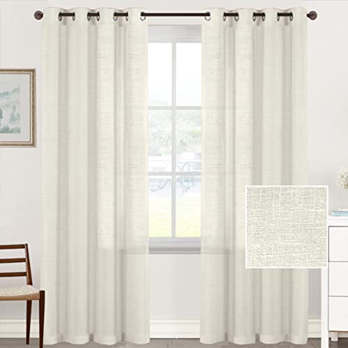 Lanqinglv Gardinen Vorhänge mit ösen Voile Vorhang 2er Set H 274 x B 132 cm,Creme Elfenbein Leinenoptik Halbtransparent Vorhänge für Wohnzimmer Schlafzimmer Kinderzimmer,Leinen Schiebevorhang Lanqinglv Gardinen Vorhänge mit ösen Voile Vorhang 2er Set H 274 x B 132 cm,Creme Elfenbein Leinenoptik Halbtransparent Vorhänge für Wohnzimmer Schlafzimmer Kinderzimmer,Leinen Schiebevorhang von Lanqinglv