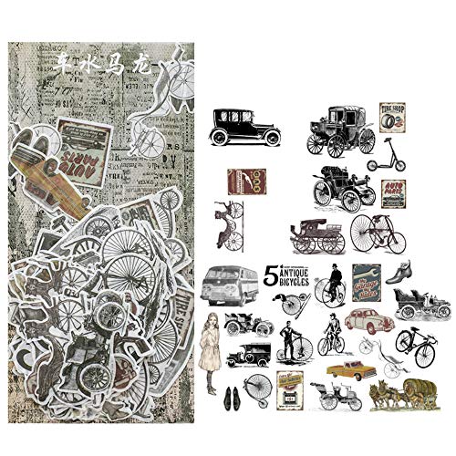 180pcs Vintage Dinge Scrapbook Aufkleber Set, großes Design PET Transparente DIY dekorative Stickers Sammlung für Scrapbooking, Kunst, DIY Handwerk, Bullet Journals von Lanseede