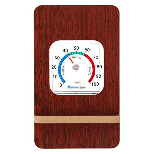 Lantelme Innen Hygrometer in Holzrahmen Braun zum aufstellen | Am Schrank Tisch Kommode als Luftfeuchtemesser Zimmer Innen Büro | Analog Luftfeuchtigkeit Anzeige im Holz Ständer als Deko Geschenkidee Lantelme Innen Hygrometer in Holzrahmen Braun zum aufstellen | Am Schrank Tisch Kommode als Luftfeuchtemesser Zimmer Innen Büro | Analog Luftfeuchtigkeit Anzeige im Holz Ständer als Deko Geschenkidee von Lantelme