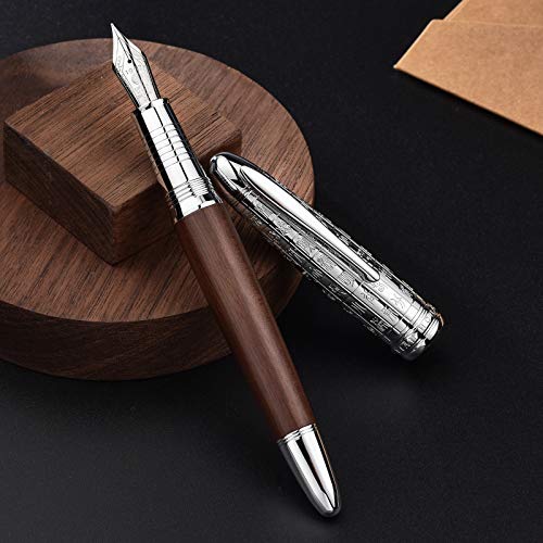 Hongdian 6016 Füllfederhalter, extra feine Feder, Naturholz, massives Metall, Stift mit Stifteetui Hongdian 6016 Füllfederhalter, extra feine Feder, Naturholz, massives Metall, Stift mit Stifteetui von Lanxivi