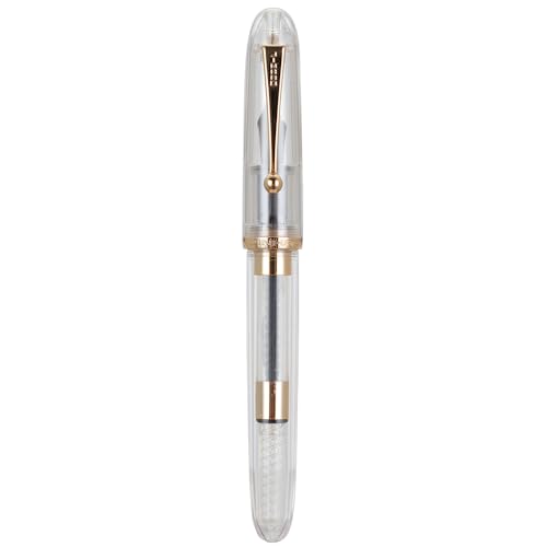 Jinhao 9016 Füllfederhalter Medium Heartbeat Point, Dadao Serie Clear Acryl mit großem Konverter zum Schreiben Jinhao 9016 Füllfederhalter Medium Heartbeat Point, Dadao Serie Clear Acryl mit großem Konverter zum Schreiben von Lanxivi