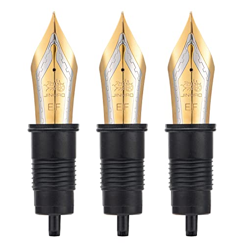 Set mit 3 Ersatz-Füllfederhaltern für Jinhao X159 und 9019, extra feine Spitze, goldfarbene Zierteile Set mit 3 Ersatz-Füllfederhaltern für Jinhao X159 und 9019, extra feine Spitze, goldfarbene Zierteile von Lanxivi