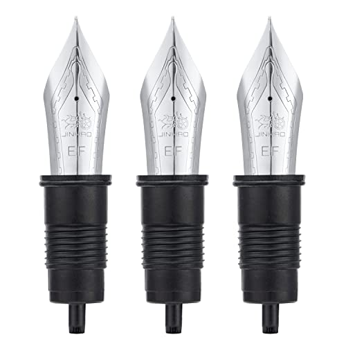 Set mit 3 Ersatz-Füllfederhaltern für Jinhao X159 und 9019, extra feine Federteile, silberfarbene Zierteile von Lanxivi