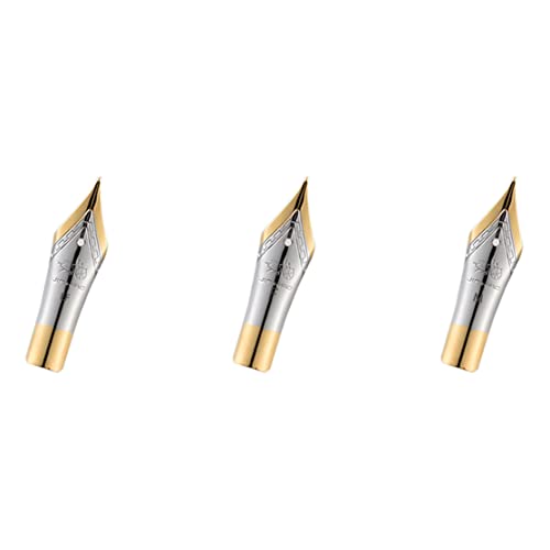 Original Jinhao Füllfederhalter #5, Ersatzfeder, goldfarben, EF, F, M, kompatibel mit Jinhao 250, 500, 599, 699, Dragon Phoenix Stiften, 3 Stück Original Jinhao Füllfederhalter #5, Ersatzfeder, goldfarben, EF, F, M, kompatibel mit Jinhao 250, 500, 599, 699, Dragon Phoenix Stiften, 3 Stück von Lanxivi