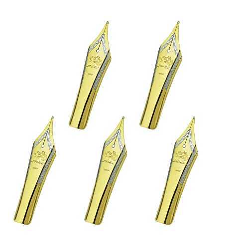 Original Jinhao Füllfederhalter #6, Ersatzfeder, goldfarben, M, kompatibel mit 100 450 159 750 Double Dragon Yongsheng 699, 5 Stück Original Jinhao Füllfederhalter #6, Ersatzfeder, goldfarben, M, kompatibel mit 100 450 159 750 Double Dragon Yongsheng 699, 5 Stück von Lanxivi