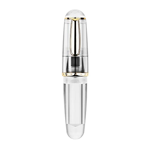 Majohn Q1 Mini Füllfederhalter, extra feine Feder, transparente Pipettenfüllung, kurzer Harztaschenstift, große Kapazität Majohn Q1 Mini Füllfederhalter, extra feine Feder, transparente Pipettenfüllung, kurzer Harztaschenstift, große Kapazität von Lanxivi