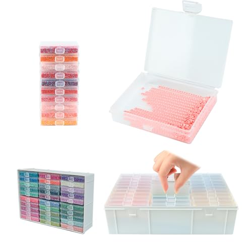 Diamond Art Aufbewahrungsbehälter mit Deckel, Box enthält 30 Tabletts mit Deckel, 2-in-1-Tablett zur Aufbewahrung Diamond Art Aufbewahrungsbehälter mit Deckel, Box enthält 30 Tabletts mit Deckel, 2-in-1-Tablett zur Aufbewahrung von Lanzeyo