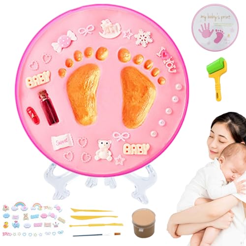 Laqerjc Baby Hand- und Fußabdruck -Kit, sicheres Baby -Fußabdruck -Kit mit weichem Druckschlamm, versiegeltem Baby -Fußabdruck -Ornament -Kit, Style 2 -Spielzeug & Spiele von Laqerjc