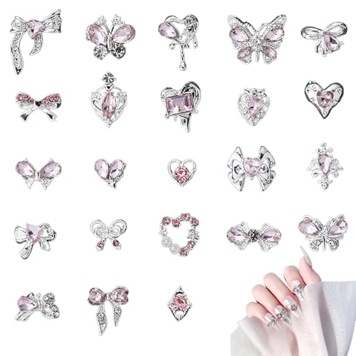 23 Stück Nail Charms,Vielseitige Charms Nägel Herz,Schmetterling und Schleifen Design,Nagel Charms Perfekt für Nagelschmuck & Glitzersteine Nagel,DIY Handwerk Nail Design 23 Stück Nail Charms,Vielseitige Charms Nägel Herz,Schmetterling und Schleifen Design,Nagel Charms Perfekt für Nagelschmuck & Glitzersteine Nagel,DIY Handwerk Nail Design von Laralily