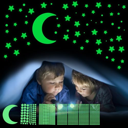 870 Stück Leuchtsterne Selbstklebend Fluoreszierende Sterne Leuchtende Sterne für Kinderzimmer DIY Fluoreszierende Stern Aufkleber für Baby's Schlafzimmer Kinderzimmer Wohnzimmer Dekoration 870 Stück Leuchtsterne Selbstklebend Fluoreszierende Sterne Leuchtende Sterne für Kinderzimmer DIY Fluoreszierende Stern Aufkleber für Baby's Schlafzimmer Kinderzimmer Wohnzimmer Dekoration von Laralily