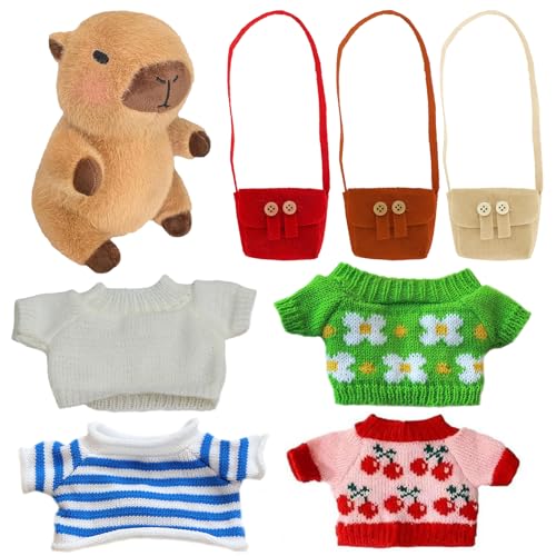 Capybara Plüschtier, 23cm Kuscheltier Capybara, Niedliche Capybara Kuscheltier, Capybara Plushie Puppen Mit Kleidung Tasche Hut, Niedlichen Capybara Plushies Kann Als Geschenk Verwendet Werden Capybara Plüschtier, 23cm Kuscheltier Capybara, Niedliche Capybara Kuscheltier, Capybara Plushie Puppen Mit Kleidung Tasche Hut, Niedlichen Capybara Plushies Kann Als Geschenk Verwendet Werden von Laralily