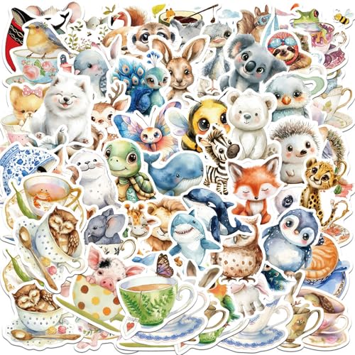 Sticker Tiere, 100 Blatt Cute Sticker Tier Sticker Aufkleber Tiere Vinyl Sticker Tiersticker Geeignet für Laptops Mobiltelefone Fahrräder Koffer Sticker Tiere, 100 Blatt Cute Sticker Tier Sticker Aufkleber Tiere Vinyl Sticker Tiersticker Geeignet für Laptops Mobiltelefone Fahrräder Koffer von Laralily