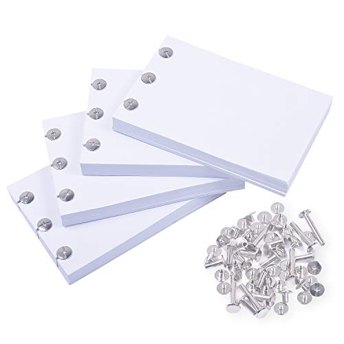 Larcenciel Blanko Daumenkinos Leeres Flipbook-Zeichenpapier für Light Pad，400 Blatt (800 Seiten) Skizzenpapier mit Löchern für die Animation，Skizzieren und Erstellen von Cartoons, mit 30 Schrauben von Larcenciel