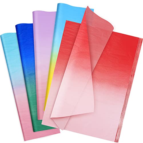 Larcenciel Seidenpapier 50 Blatt, Farbverlauf Seidenpapier für Geschenktüten, Fantasie Farbiges Geschenkpapier Bastelpapier, Geschenkverpackung für Geburtstagsfeier, Weihnachten, Hochzeit (50 x 35 cm) Larcenciel Seidenpapier 50 Blatt, Farbverlauf Seidenpapier für Geschenktüten, Fantasie Farbiges Geschenkpapier Bastelpapier, Geschenkverpackung für Geburtstagsfeier, Weihnachten, Hochzeit (50 x 35 cm) von Larcenciel