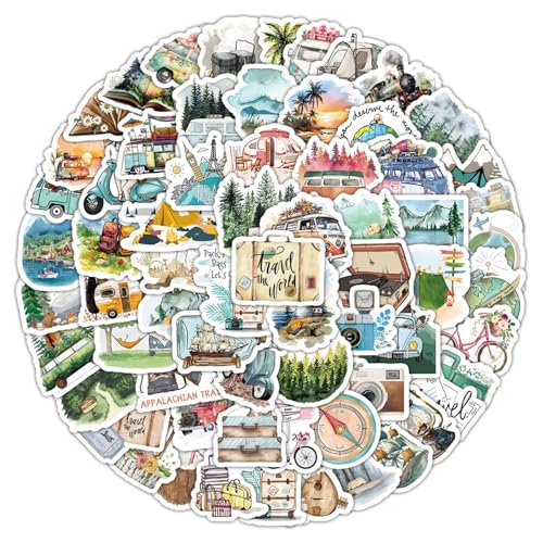 100 Stück Reiseaufkleber, Reisen im Freien Sticker Set, Scrapbook Aufkleber Mini Größe Travel Stickers für Camping, Koffer, Scrapbook, Skateboard, Laptops, Fotoalben, Auto, DIY Basteln Aesthetic Deko 100 Stück Reiseaufkleber, Reisen im Freien Sticker Set, Scrapbook Aufkleber Mini Größe Travel Stickers für Camping, Koffer, Scrapbook, Skateboard, Laptops, Fotoalben, Auto, DIY Basteln Aesthetic Deko von Larfraecy