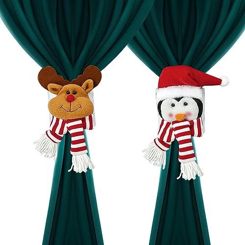 2Stück 3D Weihnachts Vorhangschnalle Vorhanghalter Deko Elch Vorhang Vorhänge Clips Pinguin Halter Schnallen Plüsch Cartoon Puppe Clasps Vorhangschnüre aus Flanellstoff für Wohnkultur 2Stück 3D Weihnachts Vorhangschnalle Vorhanghalter Deko Elch Vorhang Vorhänge Clips Pinguin Halter Schnallen Plüsch Cartoon Puppe Clasps Vorhangschnüre aus Flanellstoff für Wohnkultur von Larfraecy