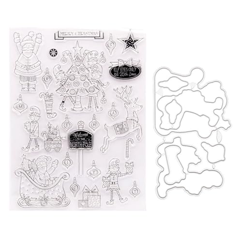 Larfraecy Weihnachten Transparente Stempel mit Elf Santa Claus Shape - für DIY Scrapbooking Craft, Karte, Fotoalbum, Tagebuch Dekoration - Weihnachten Clear Stamps für DIY-Handbuch Larfraecy Weihnachten Transparente Stempel mit Elf Santa Claus Shape - für DIY Scrapbooking Craft, Karte, Fotoalbum, Tagebuch Dekoration - Weihnachten Clear Stamps für DIY-Handbuch von Larfraecy