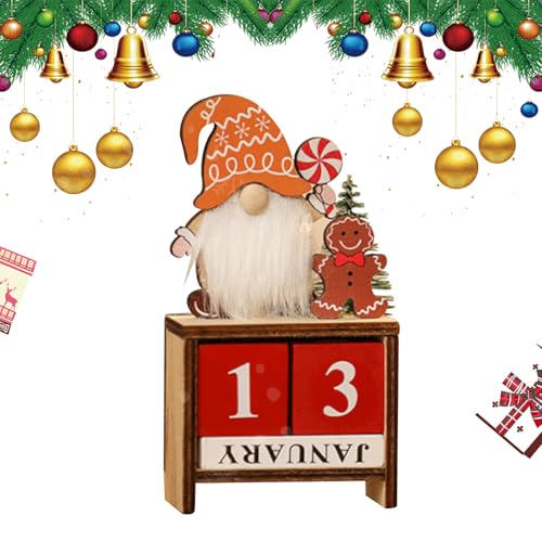 Larfraecy Weihnachts-Adventskalender-Blöcke,Holz Weihnachten gesichtslosen alten Mann Countdown Kalender Ornament,Urlaub Dekoration für Weihnachten Haus & Büro Dekoration Larfraecy Weihnachts-Adventskalender-Blöcke,Holz Weihnachten gesichtslosen alten Mann Countdown Kalender Ornament,Urlaub Dekoration für Weihnachten Haus & Büro Dekoration von Larfraecy