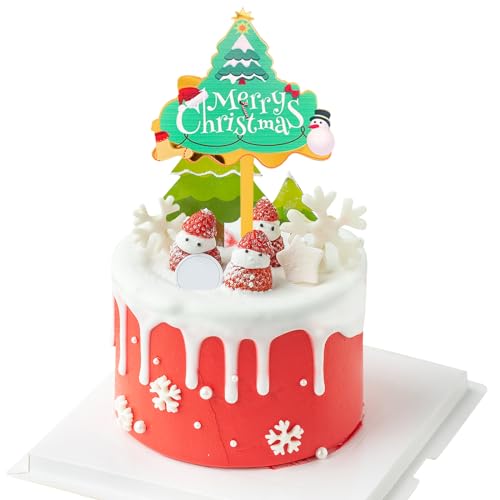 Weihnachten Cupcake Toppers,Weihnachtsbaum-Kuchendekoration Mit den Motiven Frohe Weihnachten“, Schneemann und Weihnachtsmannmütze,Cupcake-Picks,für Mottoparty,Cupcake-Dekorationen Weihnachten Cupcake Toppers,Weihnachtsbaum-Kuchendekoration Mit den Motiven Frohe Weihnachten“, Schneemann und Weihnachtsmannmütze,Cupcake-Picks,für Mottoparty,Cupcake-Dekorationen von Larfraecy