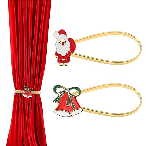 Weihnachtsvorhangschnalle 2 Stück Gardinenklammer für Weihnachten Vorhang, Moderner Stil Vorhang Raffhalter Seilhalterungen für Haus Wohnzimmer Büro Schlafzimmer Café und Büro Dekoration Weihnachtsvorhangschnalle 2 Stück Gardinenklammer für Weihnachten Vorhang, Moderner Stil Vorhang Raffhalter Seilhalterungen für Haus Wohnzimmer Büro Schlafzimmer Café und Büro Dekoration von Larfraecy