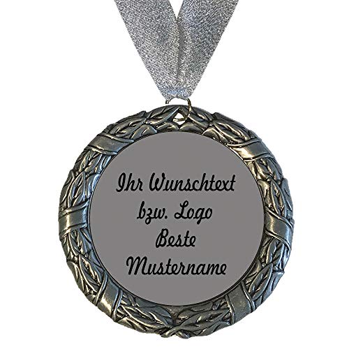Larius Group Medaille Orden 25 Jahre zusammen BZW Wunschtext Silberhochzeit Jubilar Namenstag (mit Wunschtext) von Larius Group