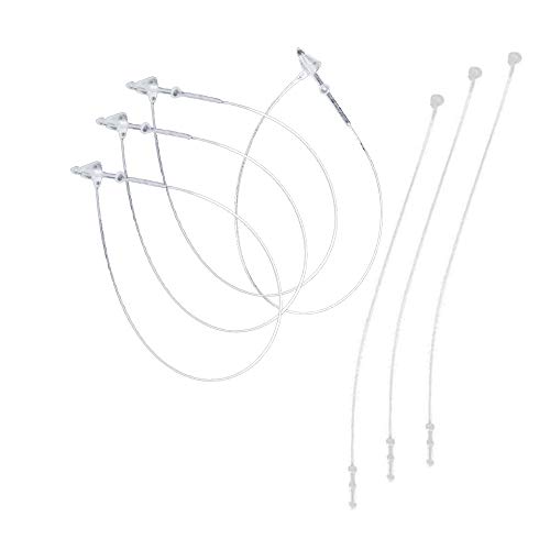 Sicherheitsfäden Loop Pins Transparent für Etiketten, Preisträger (1000 Pcs, 175mm (7 inch)) von Larius Group