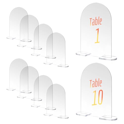 Acryl-Tischnummern, transparent, für Hochzeit, Tischnummern, Tischschilder, Bogenständer, blanko, gewölbte Blätter mit Halter, DIY, gewölbtes Schild, blanko, für Restaurant-Party, 5 Sets Acryl-Tischnummern, transparent, für Hochzeit, Tischnummern, Tischschilder, Bogenständer, blanko, gewölbte Blätter mit Halter, DIY, gewölbtes Schild, blanko, für Restaurant-Party, 5 Sets von Larrel