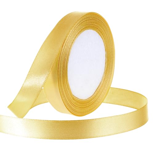 Champagner-Goldband, 1,6 cm x 22 m, goldfarben, einfarbig, goldfarben, Satinband, Verzierungen für Geschenkverpackungen, Schleifen, Blumensträuße, DIY, Nähen, handgefertigte Bordüren, Hochzeit, Party Champagner-Goldband, 1,6 cm x 22 m, goldfarben, einfarbig, goldfarben, Satinband, Verzierungen für Geschenkverpackungen, Schleifen, Blumensträuße, DIY, Nähen, handgefertigte Bordüren, Hochzeit, Party von Larrel