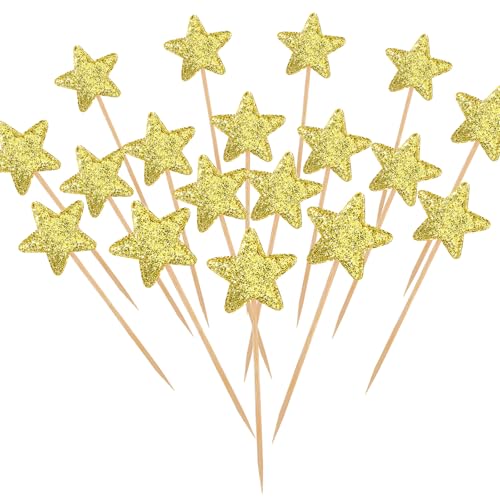 Cupcake-Topper mit Sternen, glitzernd, Prinzessin, Cupcake-Topper, glitzernde Sterne, Cupcake-Picks, Topper, Sterne, Mini-Kuchendekorationen, Zubehör für selbstgemachte Hochzeit, Babyparty Cupcake-Topper mit Sternen, glitzernd, Prinzessin, Cupcake-Topper, glitzernde Sterne, Cupcake-Picks, Topper, Sterne, Mini-Kuchendekorationen, Zubehör für selbstgemachte Hochzeit, Babyparty von Larrel