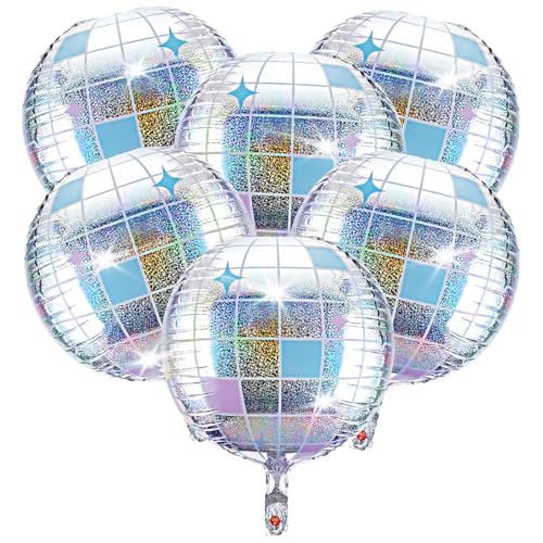 Große Discokugel-Ballons, 55,9 cm, groovige Discokugel-Dekoration, 4D-Kugel, 70er-, 80er-Jahre-Party-Dekorationen, Junggesellinnenabschied, Dekorationen für Themenpartys, Geburtstage, Abschlussbälle Große Discokugel-Ballons, 55,9 cm, groovige Discokugel-Dekoration, 4D-Kugel, 70er-, 80er-Jahre-Party-Dekorationen, Junggesellinnenabschied, Dekorationen für Themenpartys, Geburtstage, Abschlussbälle von Larrel