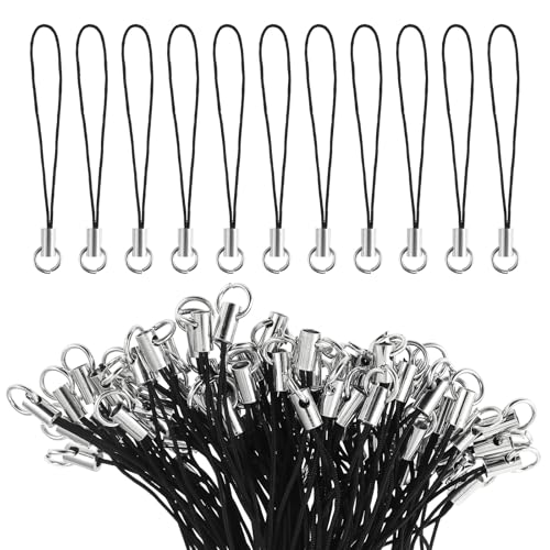 Handy-Anhänger-Set, Schlüsselanhängerschnur, Faden, Schlüsselanhänger, Handy-Charm-Schnur, Spaltring-Riemen, abnehmbare Ringriemen, Kordeln, DIY-Schlüsselband-Dekorationen zum Aufhängen von Charms von Larrel